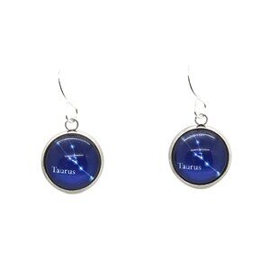 Blue Taurus Earrings